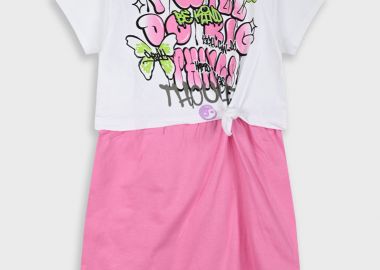 Φόρεμα με τύπωμα για κορίτσι - ΤΡΙΑΝΤΑΦΥΛΛΙ 16-225243-7 - energiers - 