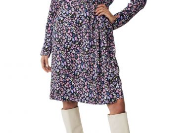 Φόρεμα Mexx All Over Printed Fake Wrap XC0645036W-Dark Purple Γυναικείο - Mexx - 