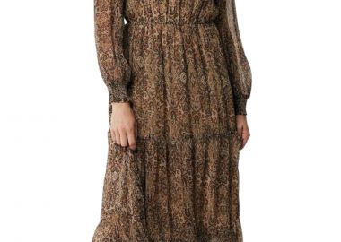 Φόρεμα Mexx Long sSeeve Smocked Body Maxi Dress MF006302443W-MULTICOLOR Γυναικείο - Mexx - 