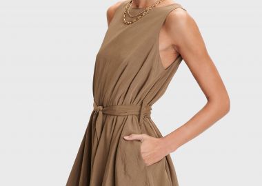 Φόρεμα μίνι αμάνικο balloon - 5206634931405 -  - 