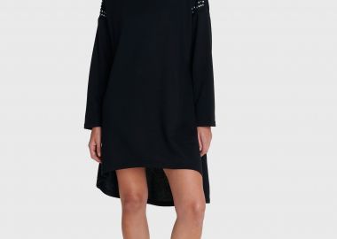 Φόρεμα μίνι ασύμμετρο με κουκούλα - 5206634979506 -  - 