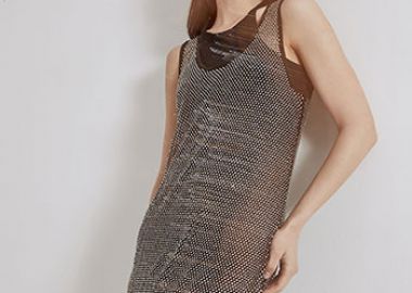 Φόρεμα μίνι δίχτυ με strass SN9423.8816+1 - Celestino - 