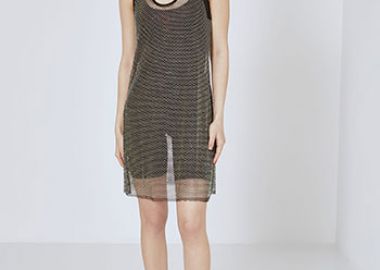 Φόρεμα μίνι δίχτυ με strass SN9423.8816+4 - Celestino - 