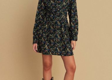 Φόρεμα μίνι φλοράλ με ζώνη - 5206179000413 -  - 