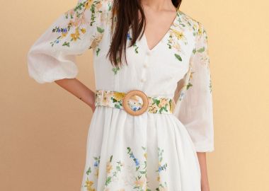 Φόρεμα μίνι φλοράλ με ζώνη - 5206179092159 -  - 