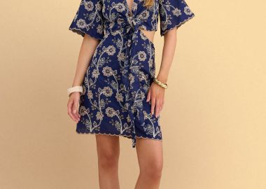 Φόρεμα μίνι κιπούρ με cut-out - 5206179091473 -  - 
