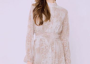 Φόρεμα μίνι λεοπάρ με βολάν SQ7594.8760+1 - Celestino - 