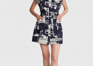 Φόρεμα μίνι με abstract print - 5206634979926 -  - 