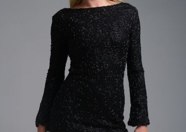 Φόρεμα Μίνι Με Ανοιχτή Πλάτη & Χάντρες -  - 