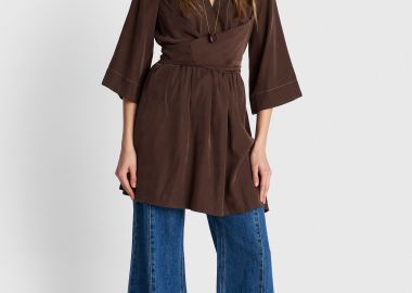 Φόρεμα μίνι με δέσιμο - 5206179073202 -  - 