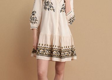 Φόρεμα μίνι με κεντήματα - 5206634944061 -  - 