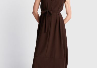 Φόρεμα μίντι ballon με ζώνη - 5206179107440 -  - 