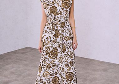 Φόρεμα μίντι φλοράλ κεντητό SQ9844.8518+2 - Celestino - 