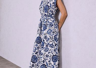 Φόρεμα μίντι φλοράλ κεντητό SQ9844.8518+3 - Celestino - 