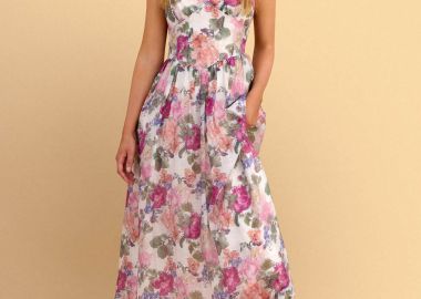 Φόρεμα μίντι φλοράλ με τιράντες - 5206179092036 -  - 