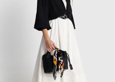 Φόρεμα μίντι με βάτες και ζώνη - 5206179091220 -  - 