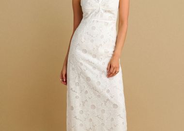 Φόρεμα μίντι με δαντέλα - 5206634928184 -  - 