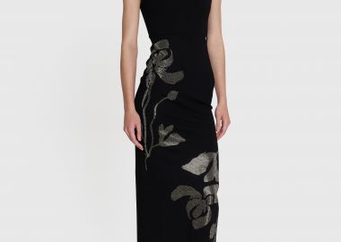 Φόρεμα μίντι με λεπτομέρεια από στρας - 5206179054140 -  - 