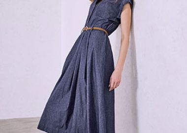 Φόρεμα μίντι με τζιν όψη SQ9844.8225+2 - Celestino - 