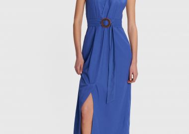 Φόρεμα μίντι με ζώνη - 5206634983121 -  - 