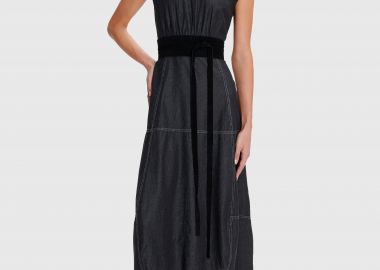 Φόρεμα μίντι μεσάτο denim όψη - 5206634949516 -  - 