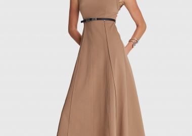 Φόρεμα μίντι μονόχρωμο - 5206179053044 -  - 