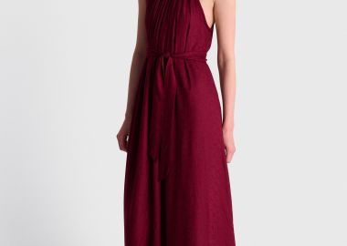 Φόρεμα μίντι μονόχρωμο - 5206634956002 -  - 