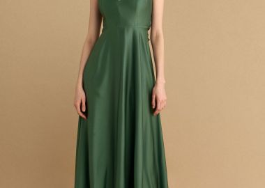 Φόρεμα μίντι σατέν - 5206634936103 -  - 