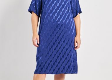 Φόρεμα μίντι σε γεωμετρικό εμπριμέ -  - 