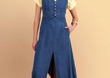 Φόρεμα μίντι τύπου denim - 5206179082730 -  - 