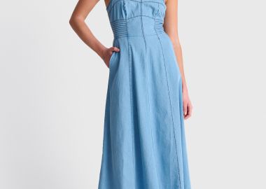 Φόρεμα μίντι τύπου denim - 5206179114295 -  - 