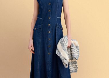 Φόρεμα μίντι τζιν με κουμπιά - 5206179103756 -  - 