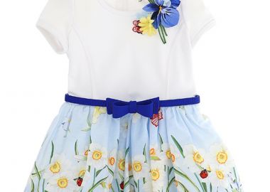 Φόρεμα Monnalisa Με Μουσελίνα Φούστα 115910A4 5607-0052 Κορίτσι - Monnalisa - 