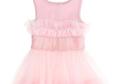 Φόρεμα Monnalisa Με Τούλι Και Παγέτες 715901 5945-0090 Κορίτσι - Monnalisa - 