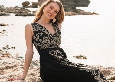 Φόρεμα OPEN Maxi Boho Με Print & Ζώνη -  - 