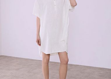 Φόρεμα oversized με λινό SQ7948.8121+1 - Celestino - 