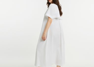 Φόρεμα ποπλίνα με άνοιγμα στην πλάτη - MAT FASHION - 