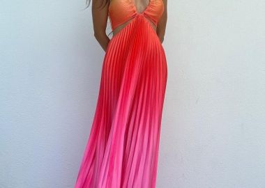 ΦΟΡΕΜΑ ΠΟΡΤΟΚΑΛΙ ΜΑΞΙ - OMBRE - fashionroom - 