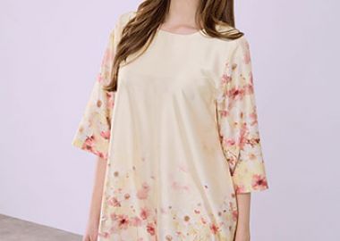 Φόρεμα σατέν φλοράλ SQ7569.8121+2 - Celestino - 