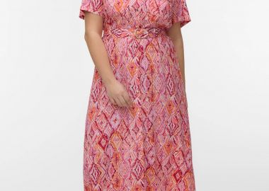 Φόρεμα σεμιζιέ με γεωμετρικό τύπωμα και ζώνη VERO MODA -  - 