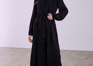 Φόρεμα σεμιζιέ ριγέ SQ7948.8295+3 - Celestino - 