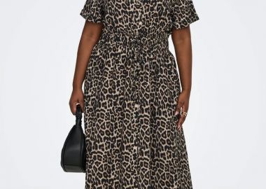 Φόρεμα σεμιζιέ σε animal print plus size -  - 