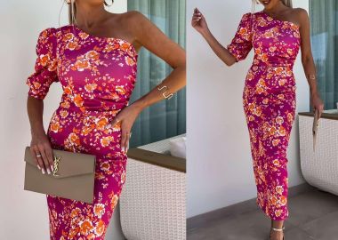 Φόρεμα Spring Flower Φουξ - Amelie's - 