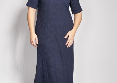 Φόρεμα ζέρσεϋ γκοφρέ midi -  - 