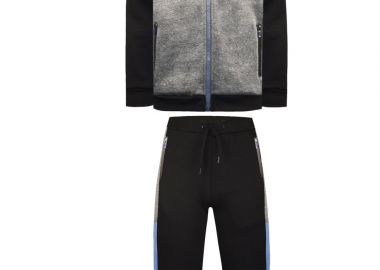 Φόρμα φούτερ με ζακέτα με απαλό χνούδι εσωτερικά - ΜΑΥΡΟ 13-122030-0 - energiers - 