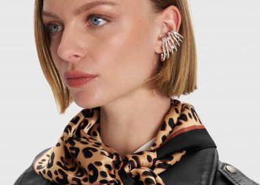 Φουλάρι με λεοπάρ print - 5206179043304 -  - 