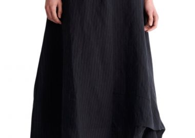 Φούστα Ale Μάξι Ριγέ Ασύμμετρη 81077508-ALMOST BLACK Γυναικείο - Ale - 