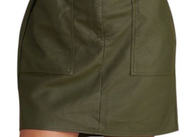 Φούστα Attrattivo Δερματίνη Με Ζώνη 9911853D-KHAKI Γυναικείο - Attrattivo - 