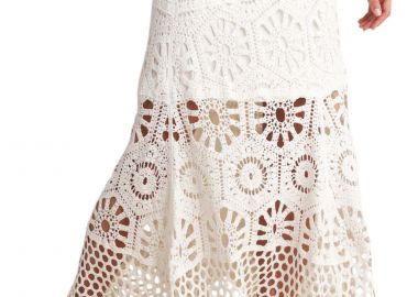 Φούστα Attrattivo Μακριά Διάτρητη Κεντητή 9920390-WHITE Γυναικείο - Attrattivo - 