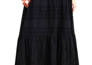 Φούστα Attrattivo Μακριά Με Κεντήματα 9923180-BLACK Γυναικείο - Attrattivo - 